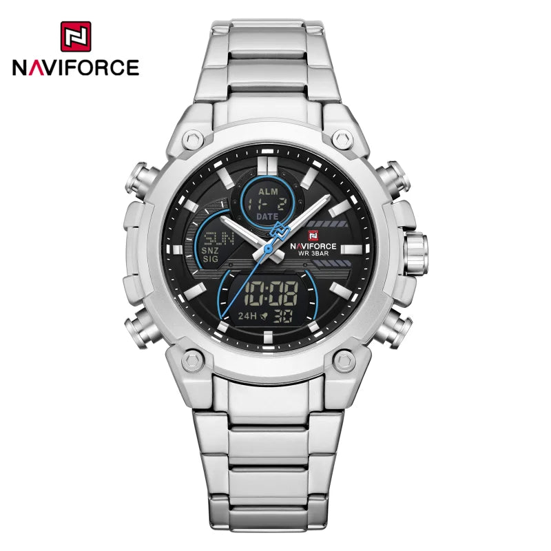 NAVIFORCE New 2026 Wristwatch For Men Bussiness Original Design Waterproof Digital Fashion Normal Watches Male Relogio Masculin