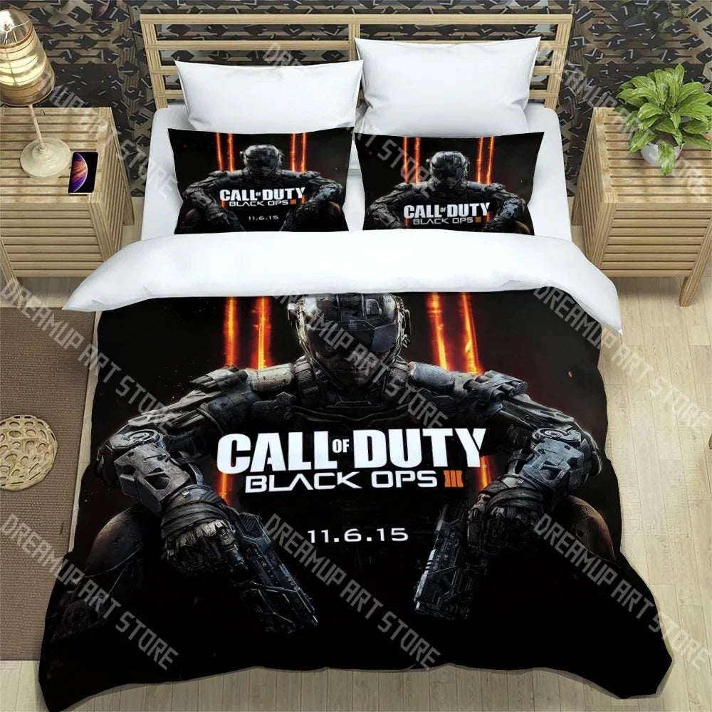 3D Print Call of Duty Game COD Bedding Set Twin Queen King Full Size Duvet Cover Pillowcase Bed boys girls Adult Home Textiles