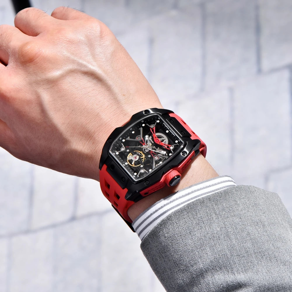 PAGANI DESIGN 2026 42MM New Alien Hollow Back Transparent Movement Luxury Men Watch Sapphire Glass Automatic Men Watches For Men