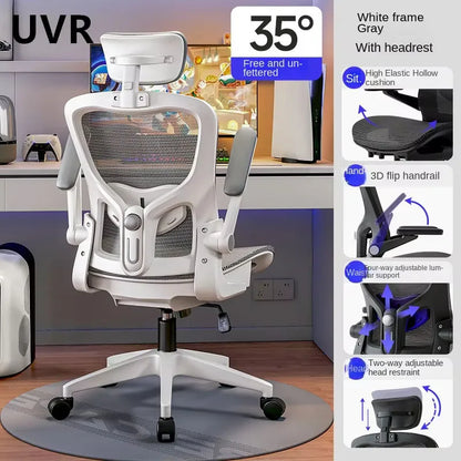 UVR Ergonomic Gaming Chair Mesh Office Chair with Reclining Backrest, Adjustable Computer Gaming Chair with Comfortable Support, Executive Swivel Chair