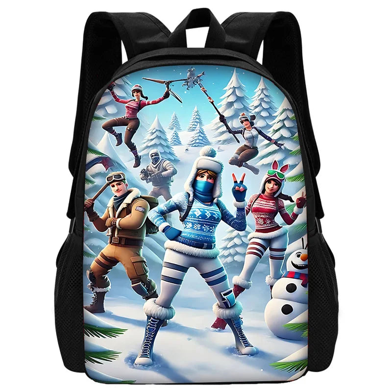 Hot Game Shooting Fortnite Child School Backpack with Shoulder Bag and Pencil Bags, School Bags for Boys and Girls, Best Gift