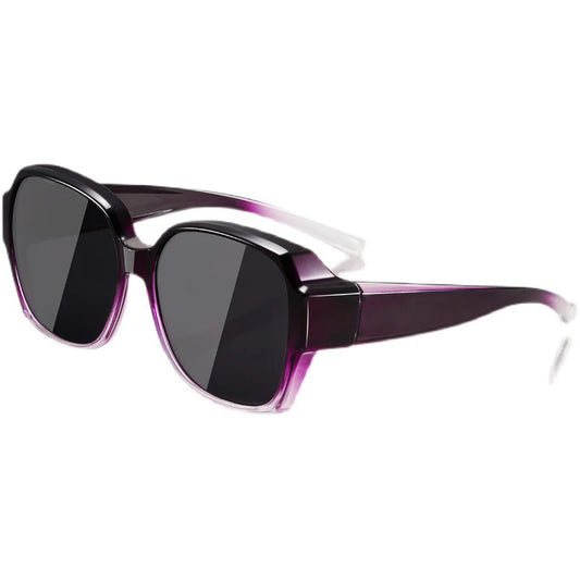 Fashion Round Polarized Sunglasses Cover Over Myopia Prescription Glasses Portable Men Women Vintage Fishing Driving Eyewear