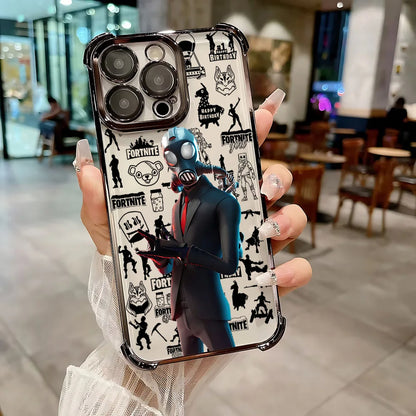 Hot Game F-Fortnites Plating Phone Case for Samsung A37 A57 A07 A36 A16 A06 A35 A55 A25 A26 A05s A15 A54 A34 A24 A14 A05 4G 5G