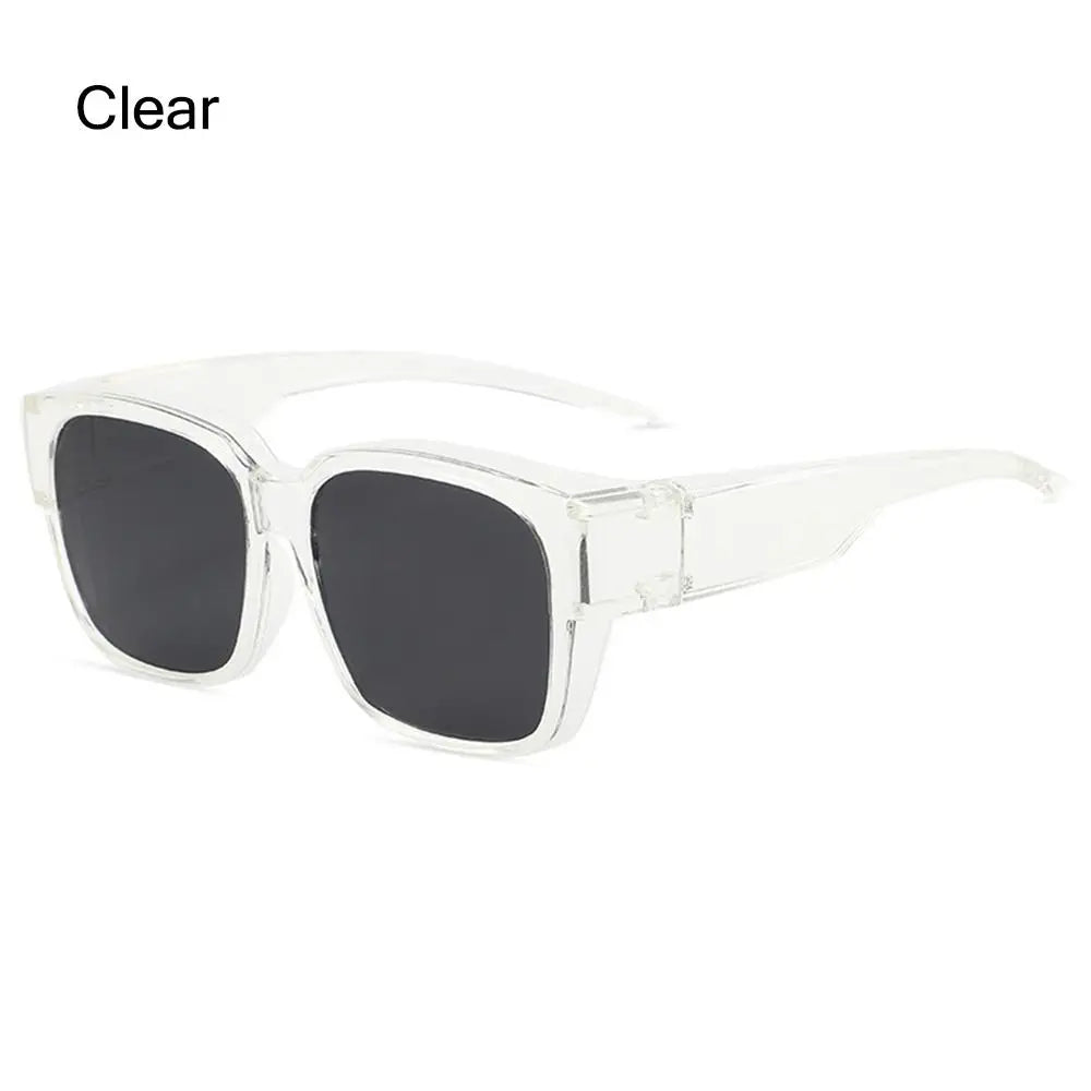 Polarized Fit Over Glasses Sunglasses Trendy Square Wrap Around Shades UV400 Protection Sun Glasses Can Be Worn Over Other Glass
