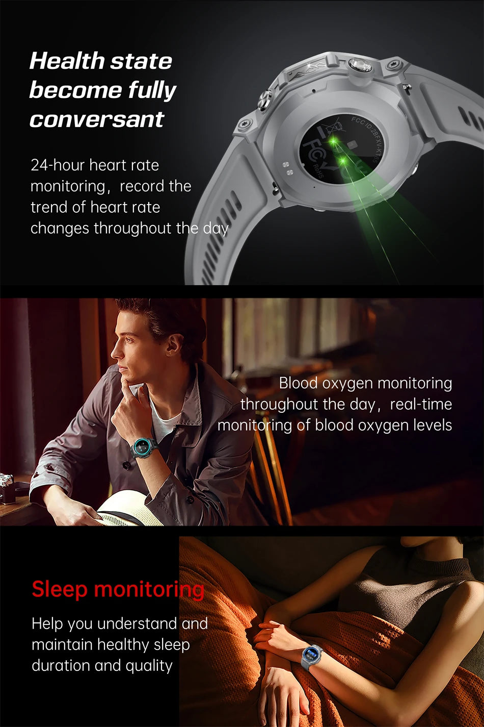 T-Rex 3 Military Smartwatch for Men  GPS Sports Tracker, 5ATM Waterproof, Heart Rate Monitor & Bluetooth Calling