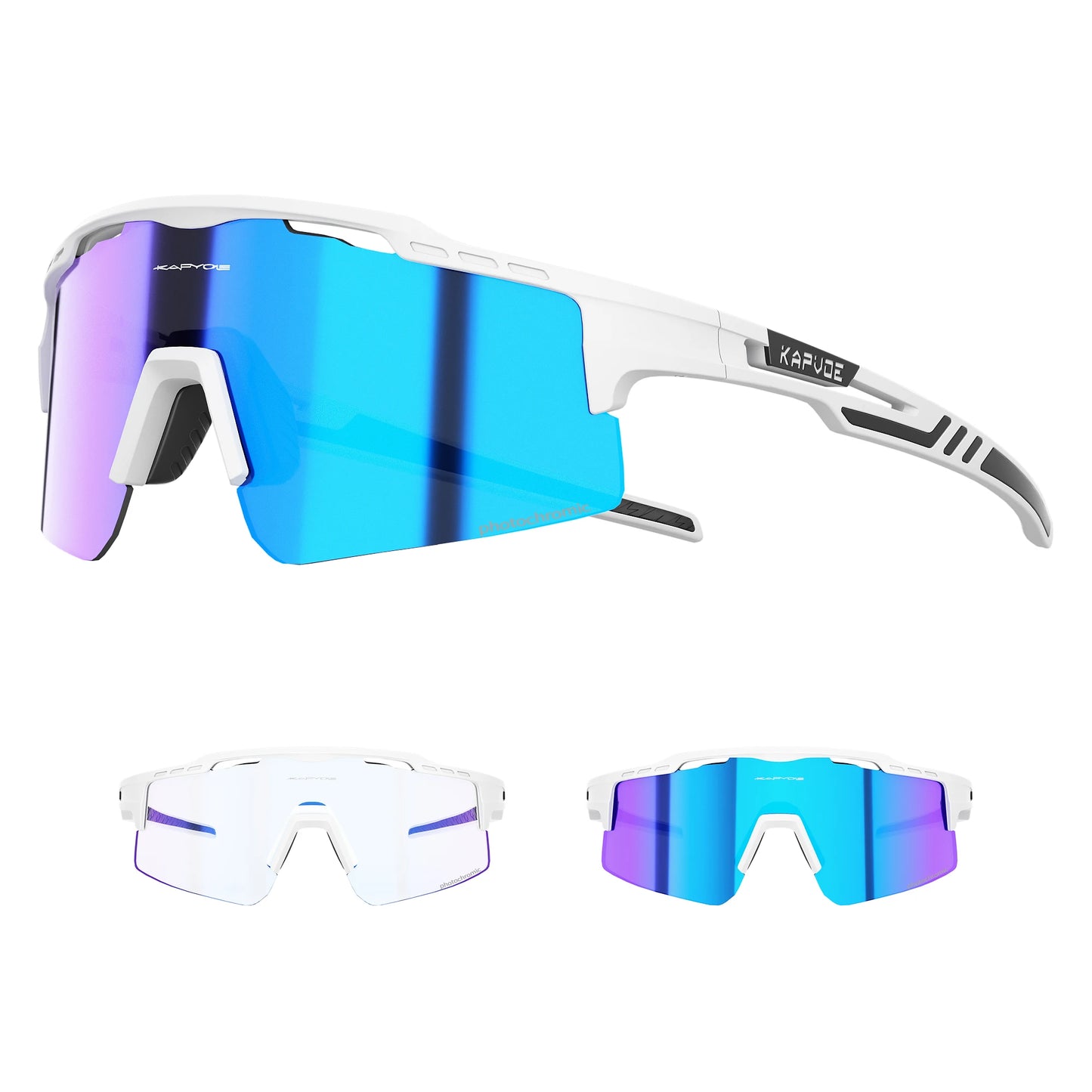 Kapvoe Outdoor Photochromic Bicycle Sports Glasses Men Women Road Cycling Sunglasses UV400 MTB Cycling Eyewea Driving Goggles