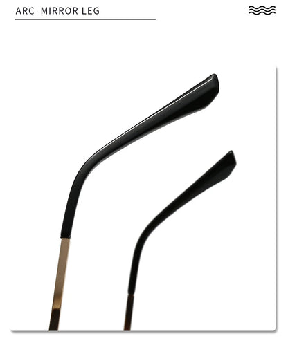 New retro metal small half frame sunglasses fashionable small square frame popular sunglasses brand designer sunglasses UV400