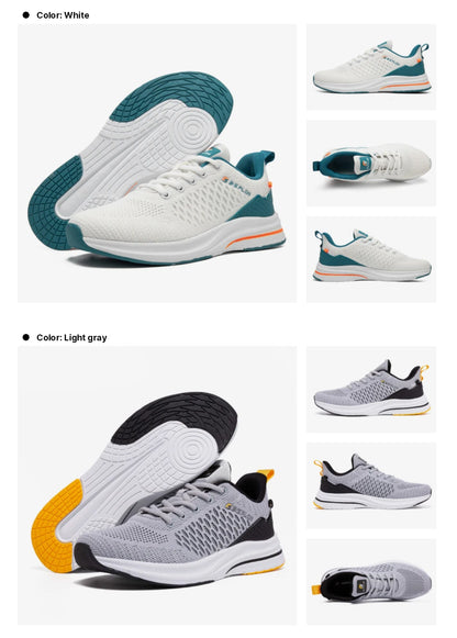 Baasploa Lightweight Running Shoes for Men, Comfortable Men’s Designer Mesh Casual Sneakers, Lace-Up Male Outdoor Sports Tennis Shoes