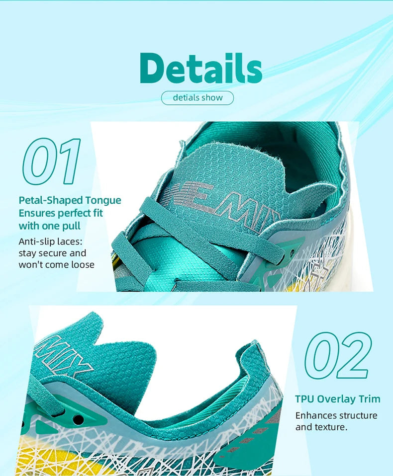 ONEMIX Carbon Plate Running Shoes for Men, Shock Absorption, Ultra-Light Sports Shoes, Rebound Outdoor Women Marathon Sneakers