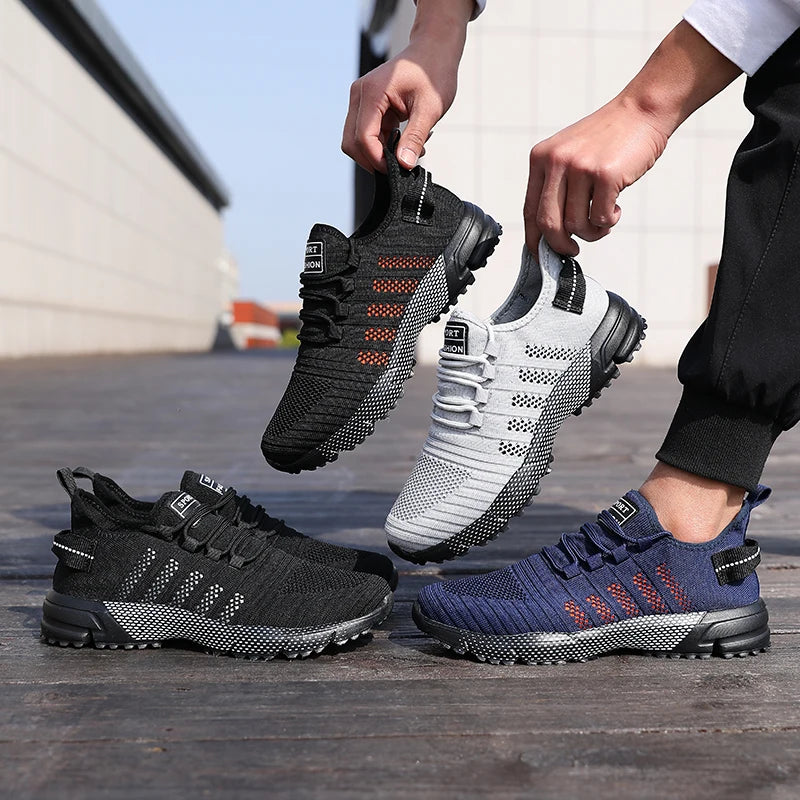 Men Casual Sneakers Mesh Lightweight Breathable Soft-Soled Running Shoes Slip-On Male Flats Loafers Shoe Trainers Zapatos Hombre