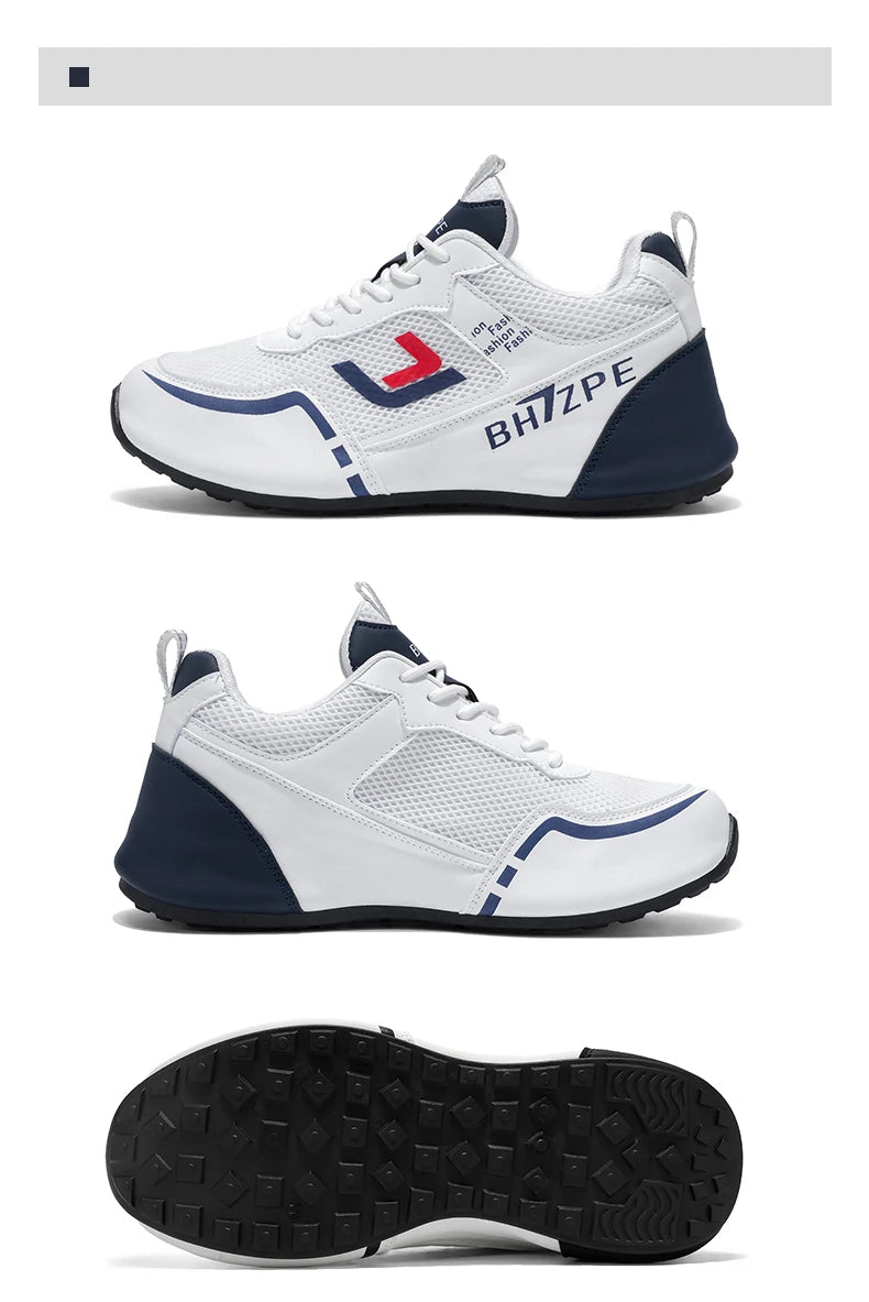 Merkbescherming: nieuwe lichtgewicht, antislip, ademende, slijtvaste hardloop- en sportschoenen voor heren, veelzijdig en geschikt voor vrijetijdsgebruik