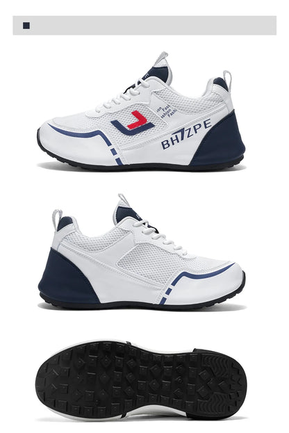 Merkbescherming: nieuwe lichtgewicht, antislip, ademende, slijtvaste hardloop- en sportschoenen voor heren, veelzijdig en geschikt voor vrijetijdsgebruik