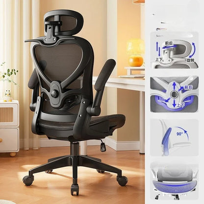 Racing Style Gaming Chair Ergonomic Office Chair with 3D Lumbar Support, Adjustable Recliner, Mesh Backrest, Thick Padding, Swivel Computer Chair