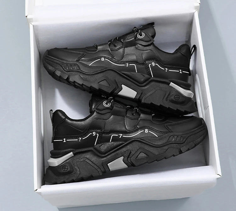 Chaussures de sport décontractées à semelles épaisses pour hommes, baskets polyvalentes quatre saisons pour étudiants en plein air, confortables, nouvelle collection
