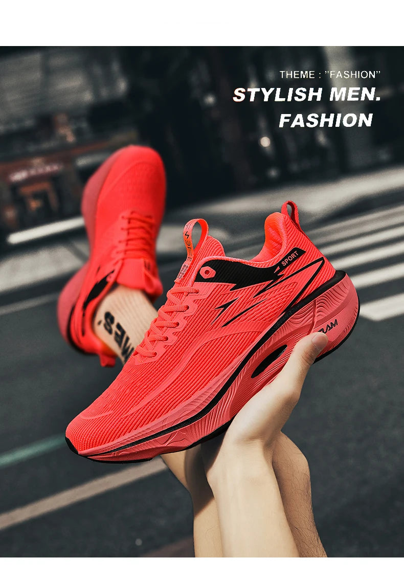 2026 New Men's Sports Running Shoes, Marathon-Ready, Breathable, Lightweight, Comfortable Women's Athletic Sneakers, Jogging Tennis Air Cushion