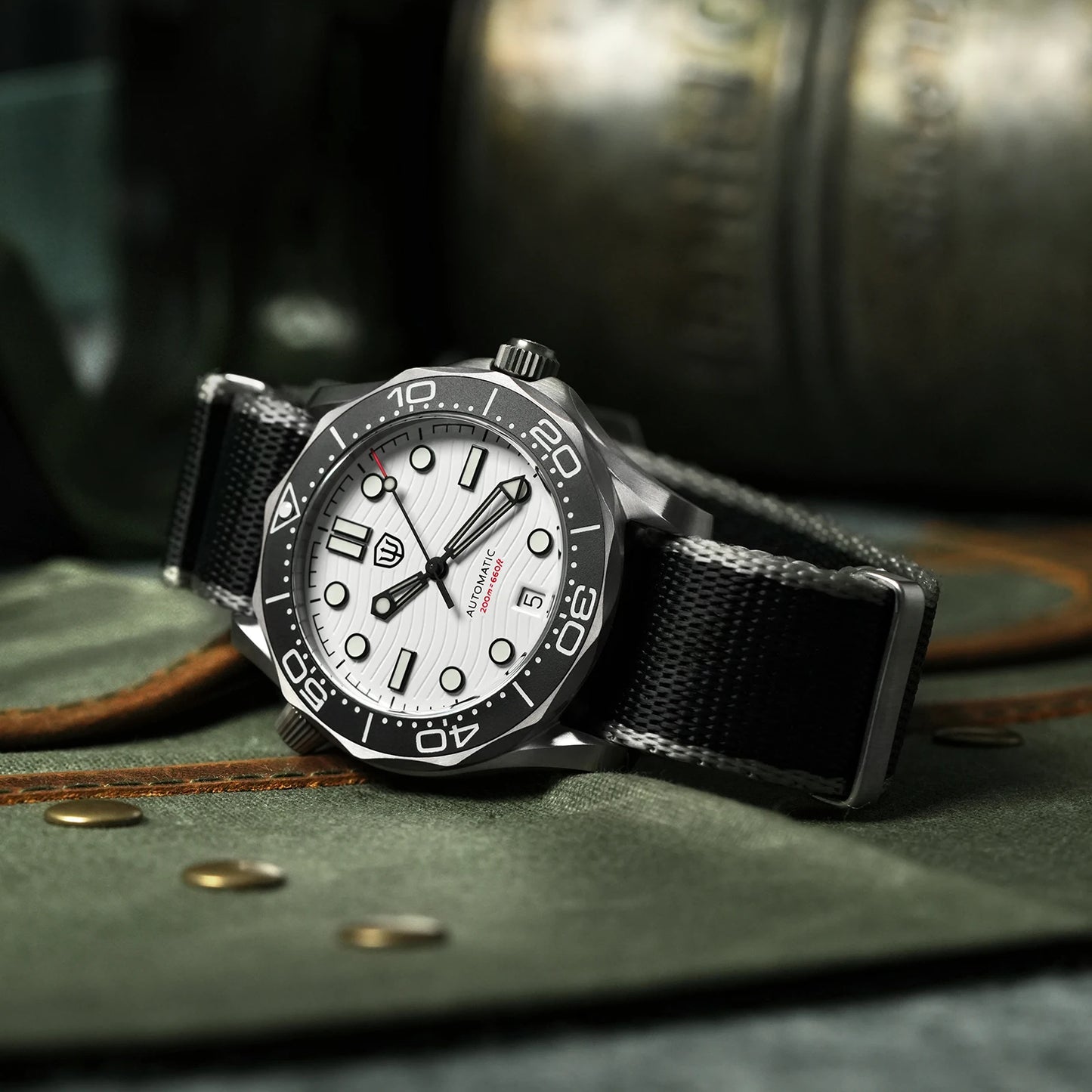Watchdives WD007 V2 39mm Titanium Dive Watch PT5000 Automatic Movement Luminous 200m Waterproof Domed Bubble Sapphire Watches