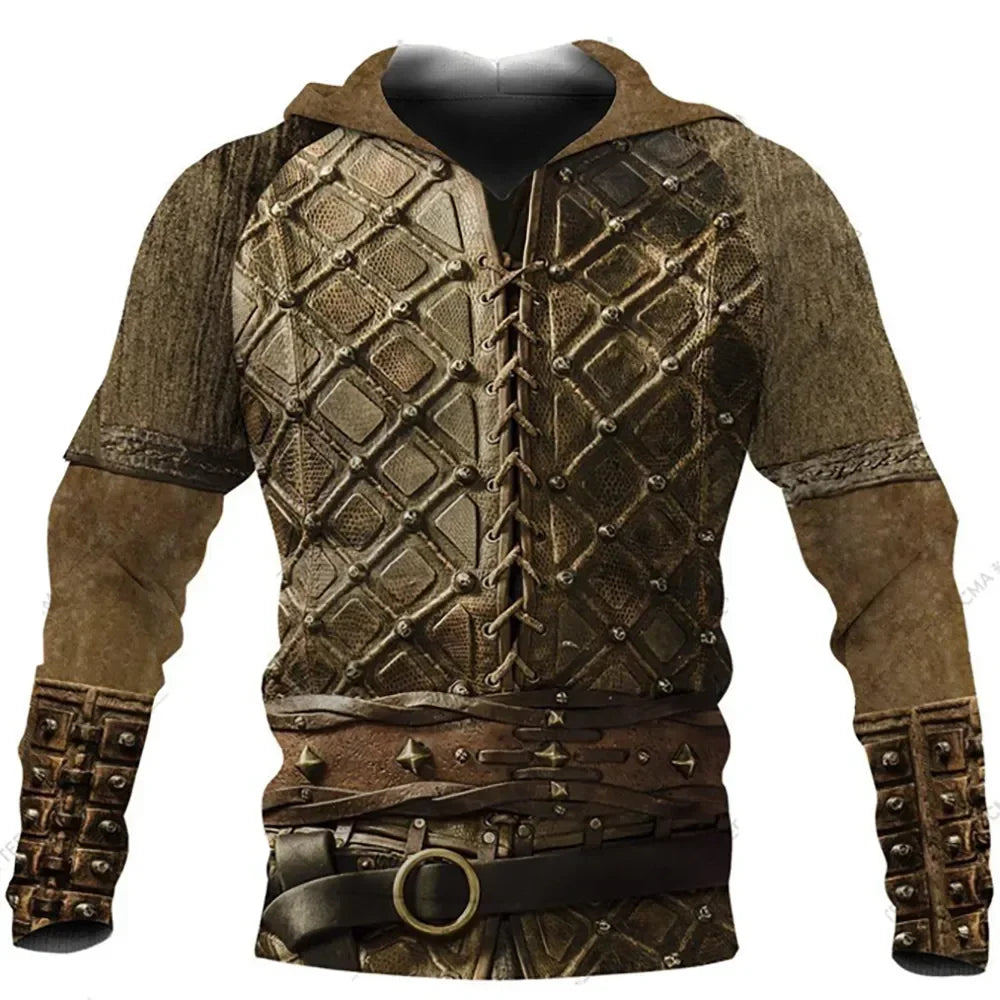 2023 New Autumn Men's Hoodie Wolf Print 3D Sweatshirts Urban Trendy All-Match Oversized Tops Poleron Hooded Clothes Men's Clothing