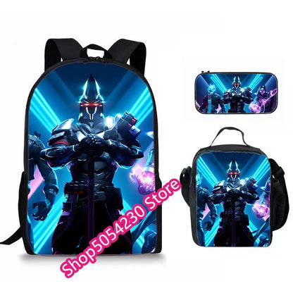 Fortnited 3-teiliges Rucksack-Set für Jungen – Victory Game, 16 Zoll, wasserabweisender Vorschul-Rucksack, cooler Grundschulrucksack