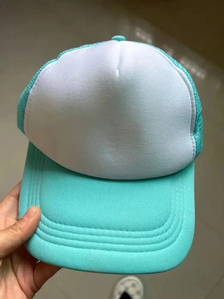 Unisex Cheaper 5 Panel Trucker Hat For Adult Summer Net Baseball Cap Men Women Blank Mesh Adjustable Sun Hat Visor