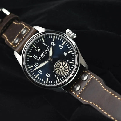 Hruodland 2025 new pilot ST3620 men's manual mechanical watch 43MM sapphire waterproof 10Bar BGW-9 retro reloj hombre