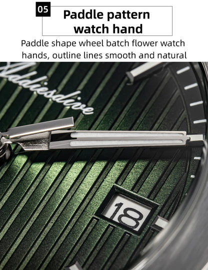 ADDIESDIVE Luxury Men's Automatic Watch Sapphire Glass Japan 8215 Mechanical Watch BGW9 Super Luminous Men Analog Watches AD2533