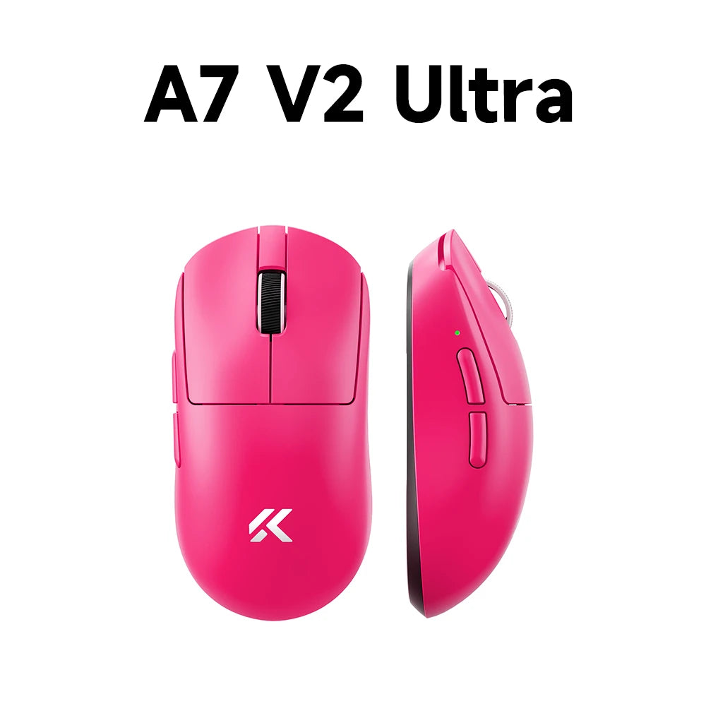 MCHOSE A7 V2 mouse da gaming wireless leggero, doppia frequenza di polling 8,000Hz, PAW3950 TI, mouse per gaming, eSport e ufficio