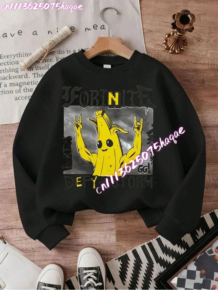 New Fortnite Kids Sweatshirts Cartoon Game Character Printed Hoodie Autumn Casual Children’s Tops Winter Baby Boys Clothing