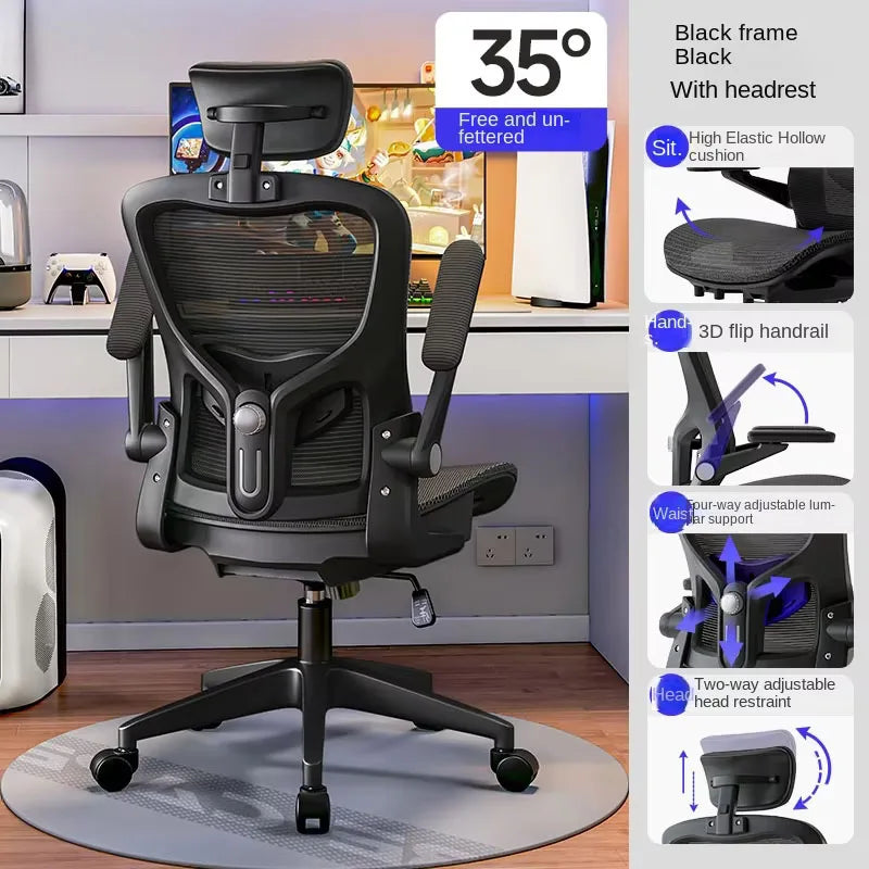 UVR Ergonomic Gaming Chair Mesh Office Chair with Reclining Backrest, Adjustable Computer Gaming Chair with Comfortable Support, Executive Swivel Chair