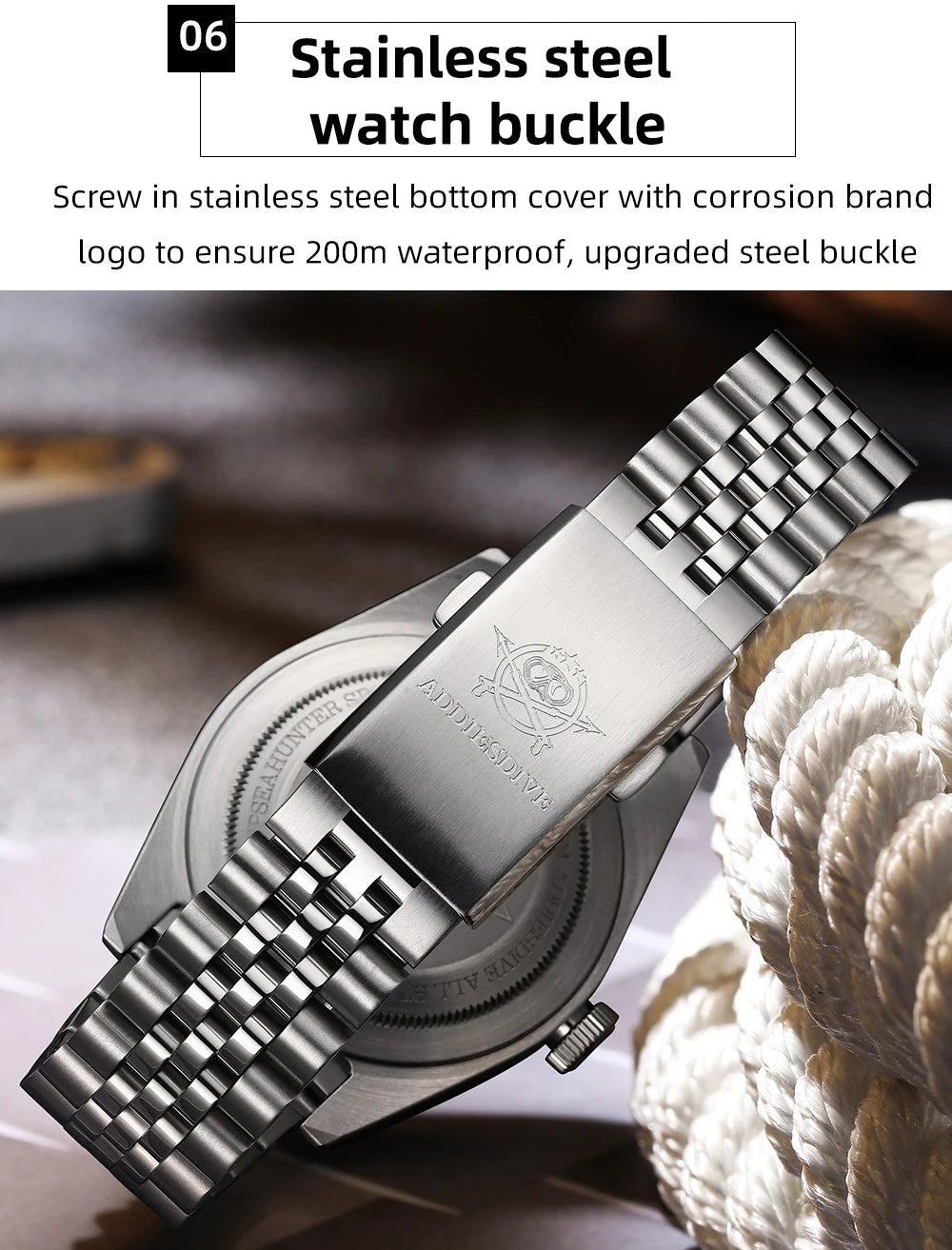 ADDIESDIVE Watch For Man Quartz GMT 20Bar Waterproof BGW9 Super Luminous 316L Stainless Steel Ceramic Bezel Watch
