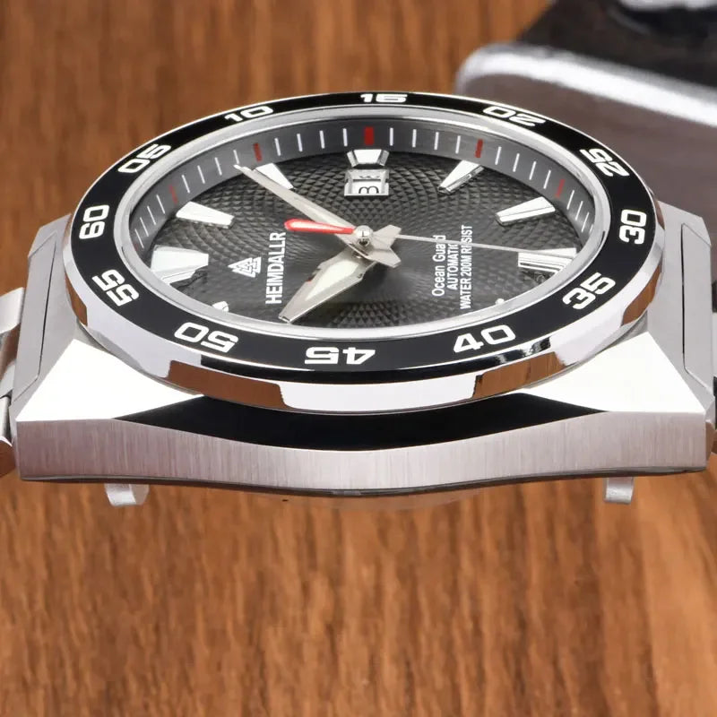 Heimdallr Monster GS Diver Men's Watch 43mm Blue Dial Sapphire Ceramic Bezel NH35 Automatic Movement Stainless Bracelet 20Bar