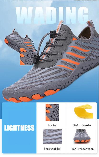 Uomo Donna Scarpe da acqua Scarpe acquatiche Scarpe drenanti Sport da spiaggia Sandali da nuoto Asciugatura rapida Canottaggio A piedi nudi Immersioni Pesca Surf Sneakers