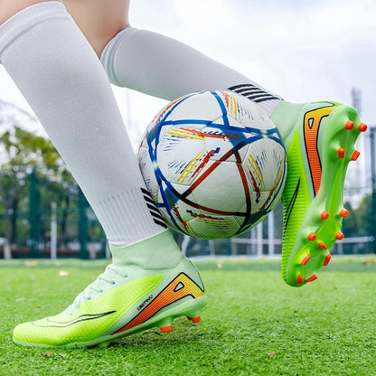 Chaussures de football montantes pour hommes, crampons longs, chaussures de football pour adultes, légères, entraînement sportif professionnel