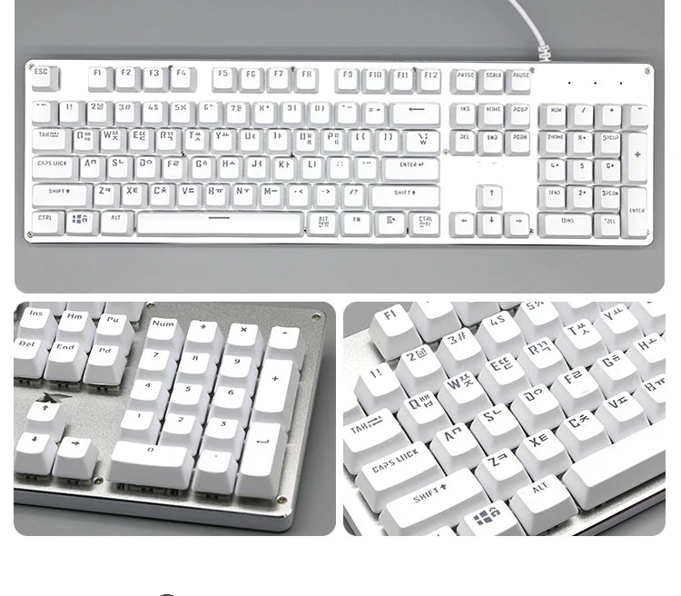 104 Keys Korean French Russian Spanish German Backlit Keycaps For Mx Switch Mechanical Keyboard OEM Profile ABS Key Caps DIY