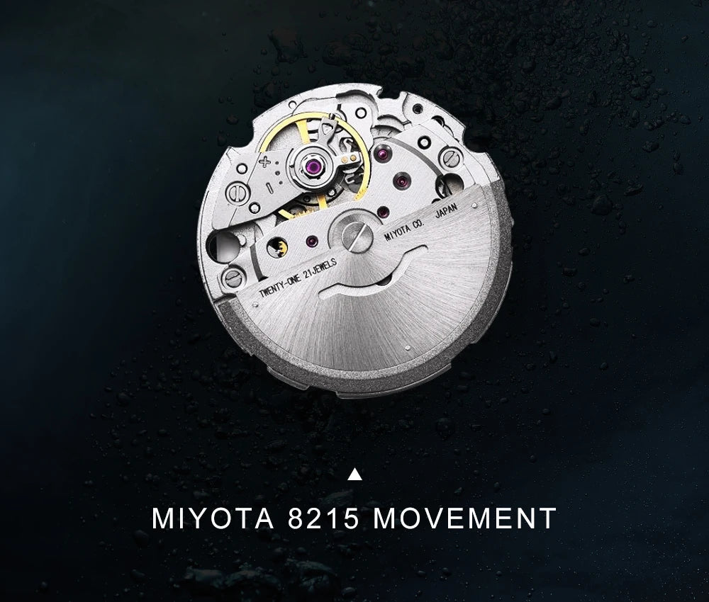 NEW 2026 CADISEN AQUA DIVER Brand Luxury Men Watches Automatic Watch Japan 8215 100M Waterproof Luminous Mechanical Wristwatch