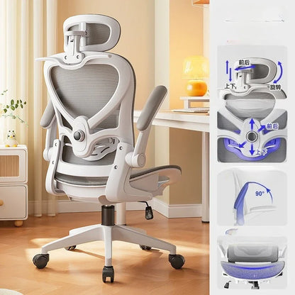 Racing Style Gaming Chair Ergonomic Office Chair with 3D Lumbar Support, Adjustable Recliner, Mesh Backrest, Thick Padding, Swivel Computer Chair