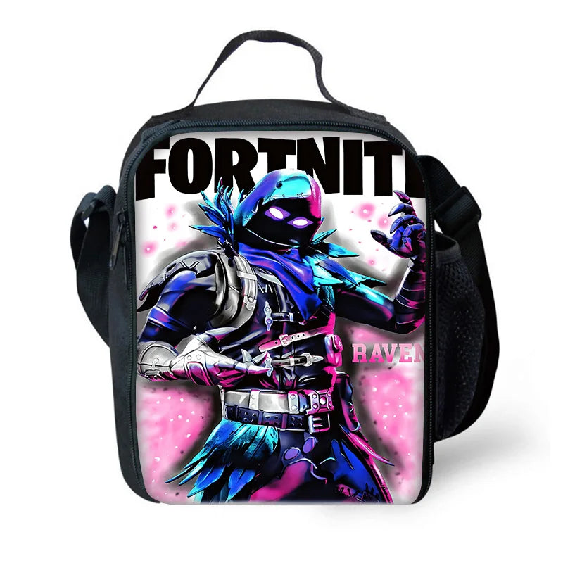 Child Insulated Large Capacity Hot Game Fortnite Bag for Boys and Girls Student Outdoor Picnic Reusable Thermal Cooler Lunch Box