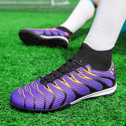 Herren-Fußballschuhe Sport FG/TF Outdoor-Fußballschuhe Training Jungen Wettkampf rutschfest mit langen Stollen Hallen-Futsal bequem