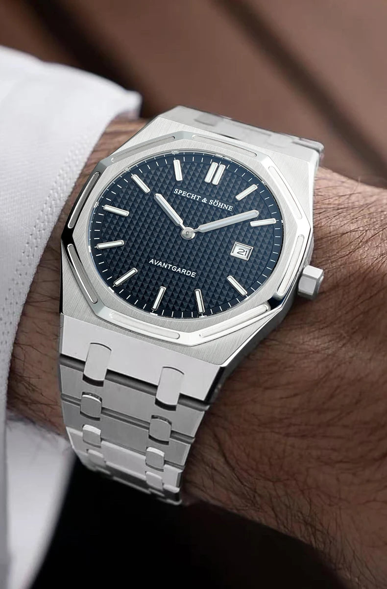 2026 New Specht & Söhne 38mm Quartz Wristwatch For Men Luminous Sapphire Crystal Ultrathin Stainless Steel Watch 50M Waterproof