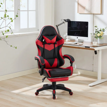 Ergonomic Gaming Chair 360° Reclining Office Chair with Footrest, Adjustable Height Racing Chair with Lumbar Support and Headrest