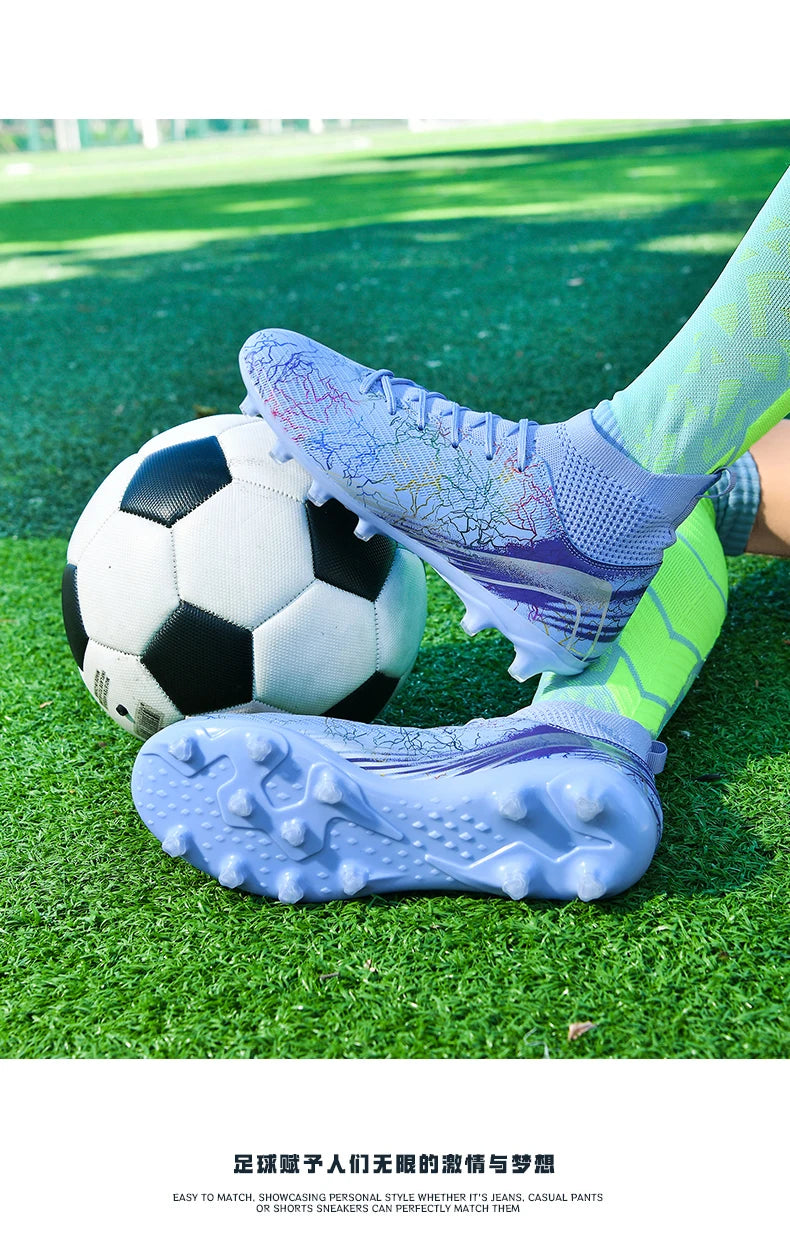 Men Professional Football Shoes Society Cleats Soccer Shoes Original Indoor Football Field Boots Grass Training TF/FG Sneaker
