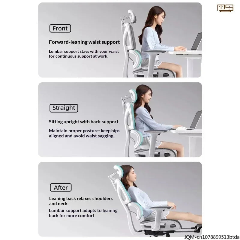 Comfortable Ergonomic Study Chair Waist Home Computer Relaxing Chair Office Chair High Back Ergonomic Chairs Office Furniture