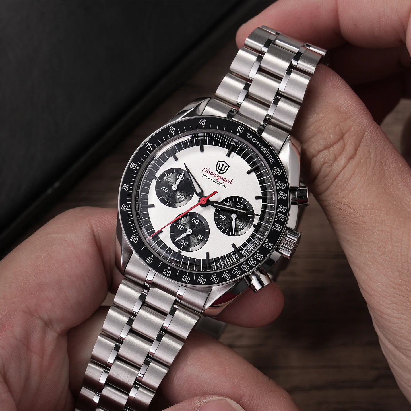 Watchdives New Wd1863 Quartz Men's Watch VK63 Chronograph Bubble Sapphire Waterproof 39Mm Steel Top Brand Luxury Business Watch