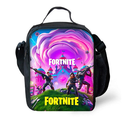 Hot Game Fortnite Child Insulated Large Capacity Bag for Boys and Girls Student Outdoor Picnic Reusable Thermal Cooler Lunch Box
