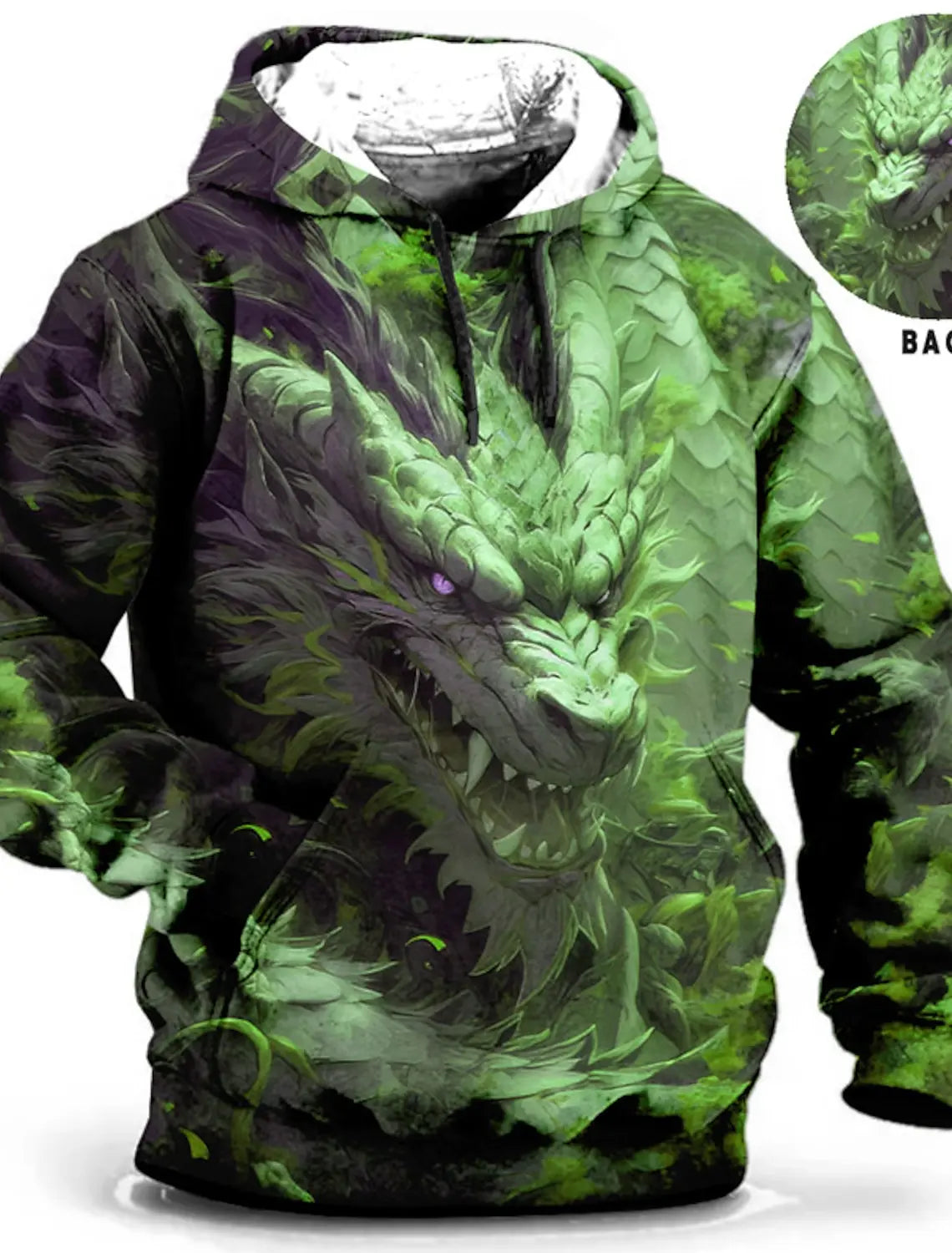 Chinese New Year Dragon Hoodie Mens Graphic Animal Prints Daily Classic Casual 3D Pullover Streetwear Hoodies Long Sleeve Hooded