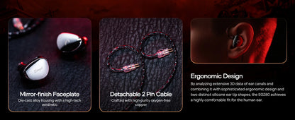 SIMGOT EG280 In Ear Monitor 1DD+1 Planar HiFi IEM Wired Gaming Earphone with Detachable 2Pin OFC Cable Optimized for HiFi&Gaming