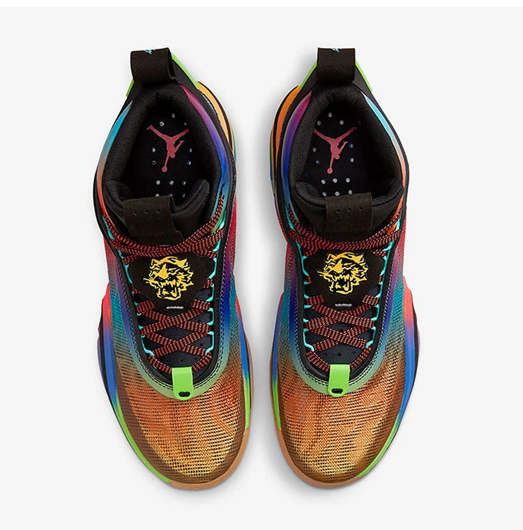 Nike Authentic Jordan Unisex Rainbow Mid-Top strapazierfähige Basketballschuhe DN4200-064
