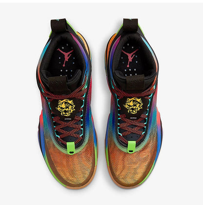 Nike Authentic Jordan Unisex Rainbow Mid-Top strapazierfähige Basketballschuhe DN4200-064