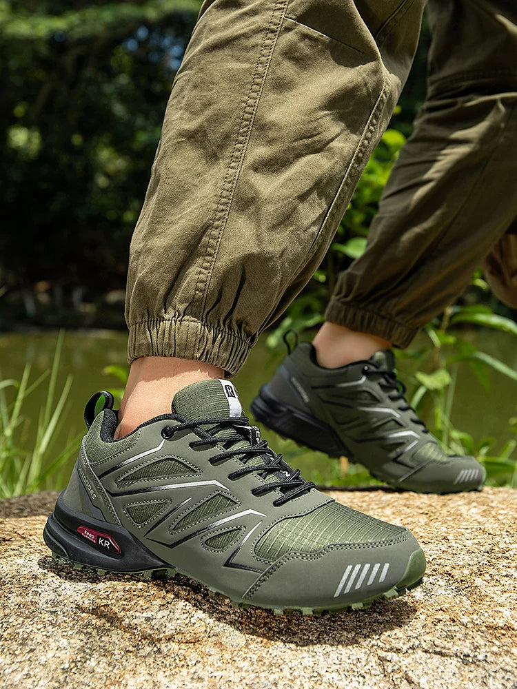 Men's Hiking Shoes Waterproof All-Terrain Outdoor Sneakers Non-Slip for Trekking Camping Tactical Training Outdoor Cycling