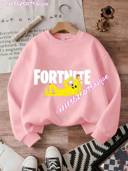 New Fortnite Kids Sweatshirts Cartoon Game Character Printed Hoodie Autumn Casual Children’s Tops Winter Baby Boys Clothing