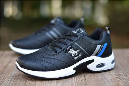 Pánské kožené tenisky Ležérní univerzální obuv Outdoorová protiskluzová běžecká obuv Módní pánské tenisky Zapatos Homme